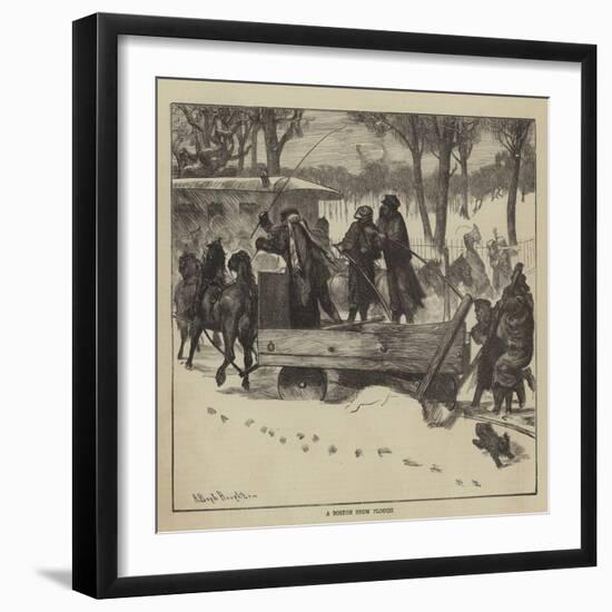 Graphic America, a Boston Snow Plough-Arthur Boyd Houghton-Framed Giclee Print