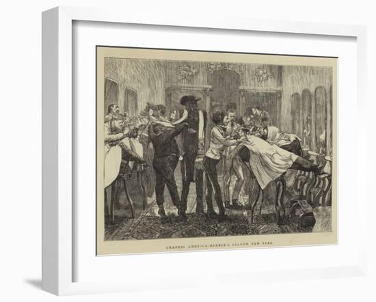 Graphic America, Barber's Saloon, New York-Arthur Boyd Houghton-Framed Giclee Print