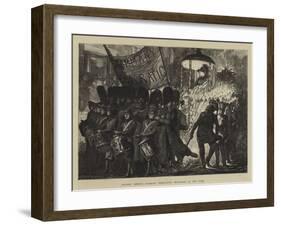 Graphic America, Tammany Democratic Procession in New York-Arthur Boyd Houghton-Framed Giclee Print