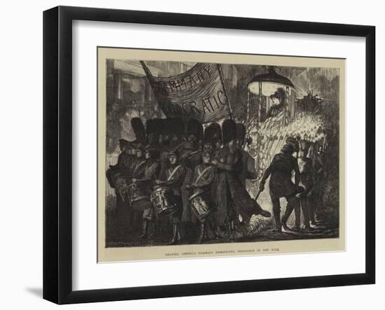 Graphic America, Tammany Democratic Procession in New York-Arthur Boyd Houghton-Framed Giclee Print