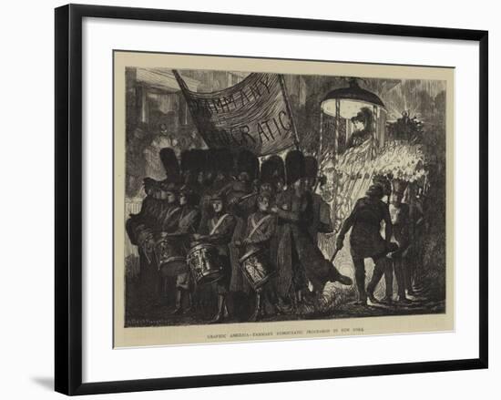 Graphic America, Tammany Democratic Procession in New York-Arthur Boyd Houghton-Framed Giclee Print