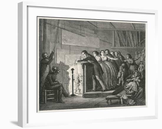Graphic Behind-The-Scenes Glimpse of a Puppet Theatre the Celebrated Theatre de Seraphin Paris-null-Framed Art Print