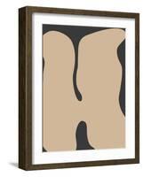 Graphic Beige Shapes Art-Elena Ristova-Framed Giclee Print