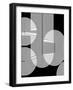 Graphic Black Shapes II-Sisa Jasper-Framed Art Print