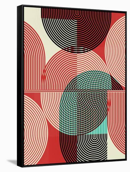 Graphic Colorful Shapes III-Sisa Jasper-Framed Stretched Canvas