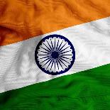 India Cloth Flag-Graphic Design Resources-Art Print