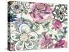 Graphic Flowers-Marietta Cohen Art and Design-Stretched Canvas