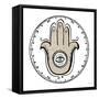 Graphic Hamsa-Melissa Averinos-Framed Stretched Canvas