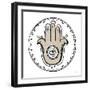 Graphic Hamsa-Melissa Averinos-Framed Art Print