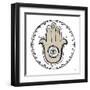 Graphic Hamsa-Melissa Averinos-Framed Art Print