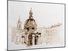 Graphic Illustration of Rome. Poster. Duotone-xolct-Mounted Photographic Print