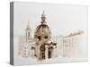 Graphic Illustration of Rome. Poster. Duotone-xolct-Stretched Canvas