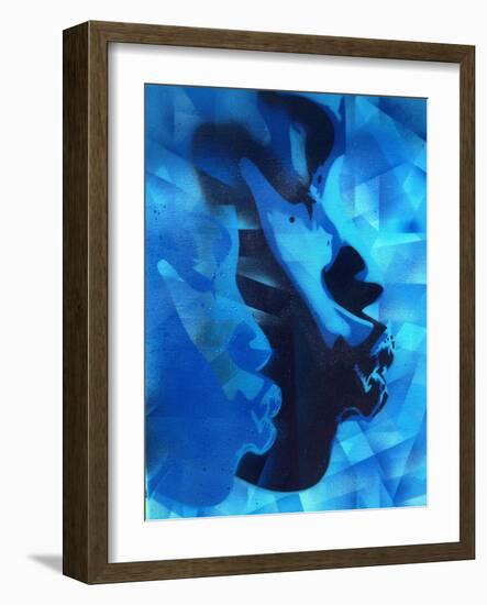 Graphic Kiss-Abstract Graffiti-Framed Giclee Print