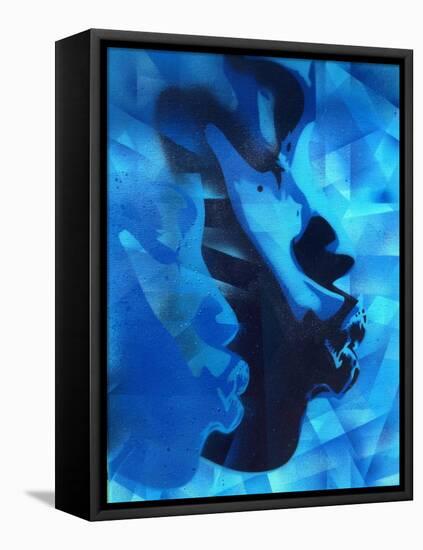 Graphic Kiss-Abstract Graffiti-Framed Stretched Canvas