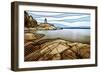 Graphic Lighthouse-Anna Polanski-Framed Art Print