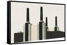 Graphic New York V-Green Lili-Framed Stretched Canvas