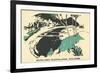 Graphic of Avalon, Catalina Island, California-null-Framed Premium Giclee Print