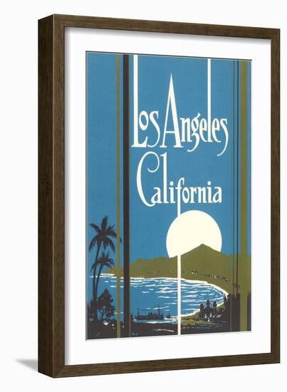 Graphic of Los Angeles Bay, California-null-Framed Art Print