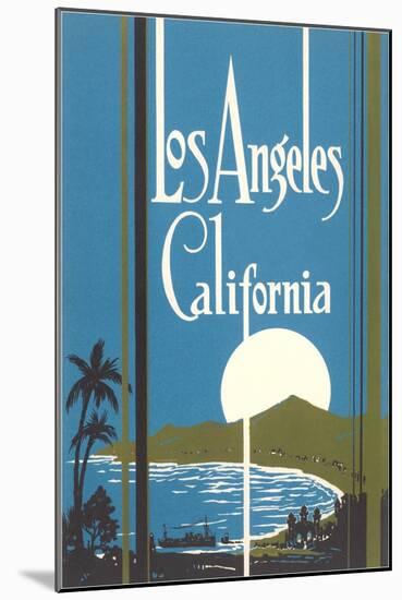 Graphic of Los Angeles Bay, California-null-Mounted Art Print