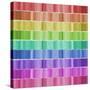 Graphic Rainbow Effect-Tom Quartermaine-Stretched Canvas