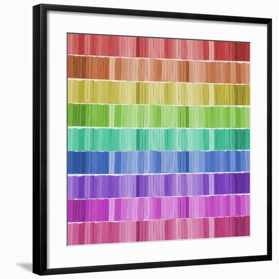 Graphic Rainbow Effect-Tom Quartermaine-Framed Giclee Print