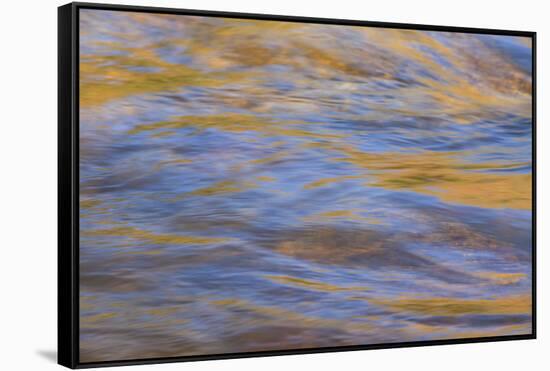 Graphic reflections on river surface, Lower Deschutes River, Central Oregon, USA-Stuart Westmorland-Framed Stretched Canvas