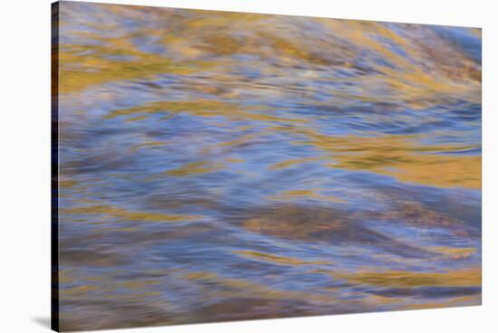 Graphic reflections on river surface, Lower Deschutes River, Central Oregon, USA-Stuart Westmorland-Stretched Canvas