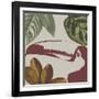 Graphic Tropical Bird V-Annie Warren-Framed Art Print