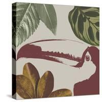 Graphic Tropical Bird V-Annie Warren-Stretched Canvas