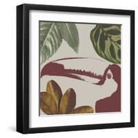 Graphic Tropical Bird V-Annie Warren-Framed Art Print