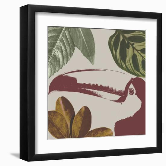 Graphic Tropical Bird V-Annie Warren-Framed Art Print