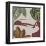 Graphic Tropical Bird V-Annie Warren-Framed Art Print