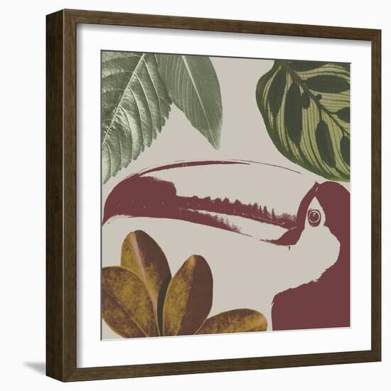Graphic Tropical Bird V-Annie Warren-Framed Art Print
