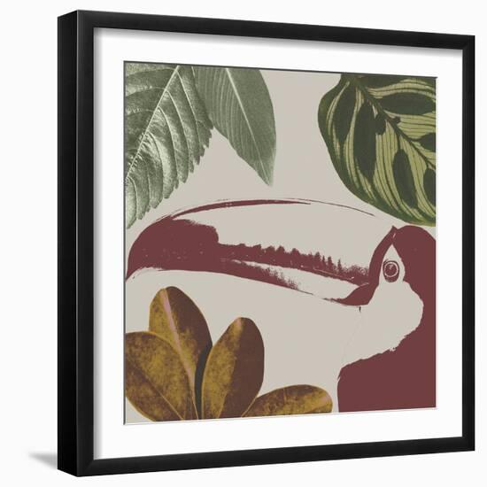 Graphic Tropical Bird V-Annie Warren-Framed Art Print