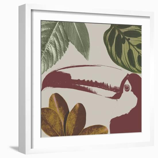 Graphic Tropical Bird V-Annie Warren-Framed Art Print