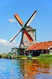 Windmill Amsterdam-Graphicstockphoto-Stretched Canvas