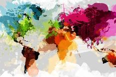 Colourful World Map-GraphINC-Art Print