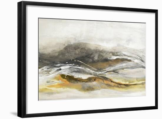 Graphite Horizon III-K. Nari-Framed Art Print