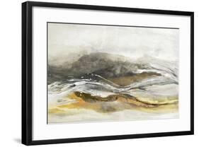 Graphite Horizon III-K. Nari-Framed Art Print