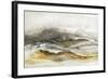 Graphite Horizon III-K. Nari-Framed Art Print