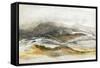 Graphite Horizon III-K. Nari-Framed Stretched Canvas