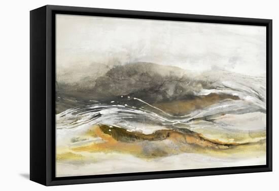 Graphite Horizon III-K. Nari-Framed Stretched Canvas