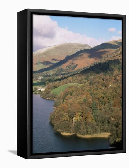 Grasmere in Autumn, Lake District National Park, Cumbria, England, United Kingdom-Roy Rainford-Framed Stretched Canvas
