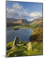 Grasmere Lake and Village from Loughrigg Fell, Lake District, Cumbria, England-Gavin Hellier-Mounted Photographic Print