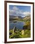 Grasmere Lake and Village from Loughrigg Fell, Lake District, Cumbria, England-Gavin Hellier-Framed Photographic Print