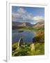 Grasmere Lake and Village from Loughrigg Fell, Lake District, Cumbria, England-Gavin Hellier-Framed Photographic Print