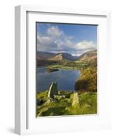 Grasmere Lake and Village from Loughrigg Fell, Lake District, Cumbria, England-Gavin Hellier-Framed Photographic Print