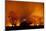 Grass Fire at Night in Pantanal, Brazil-Bence Mate-Mounted Photographic Print