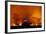 Grass Fire at Night in Pantanal, Brazil-Bence Mate-Framed Photographic Print