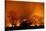 Grass Fire at Night in Pantanal, Brazil-Bence Mate-Stretched Canvas